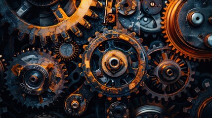 Close up photograph of gears