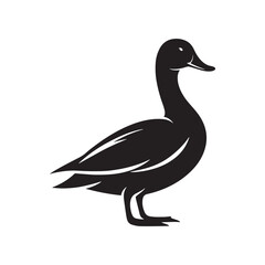 Quack Shadows: Vector Duck Silhouette Collection for Nature Designs, Waterfowl Illustrations, and Wetland-themed Artwork.