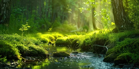 Foto op Plexiglas Beautiful fantasy tropical forest nature landscape © Classy designs