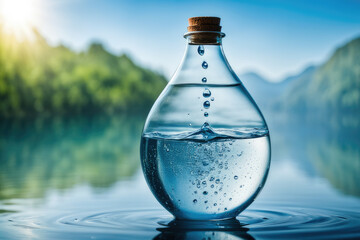 symbol photo on the subject of drinking water, generated by artificial intelligence