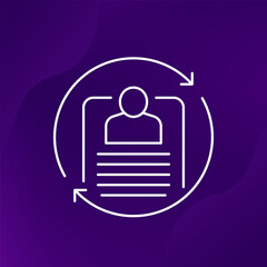 customer retention icon, line vector