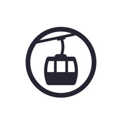 funicular icon, vector sign on white © nexusby