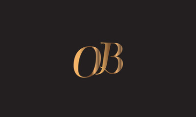 OB, BO, O, B Abstract Letters Logo Monogram	