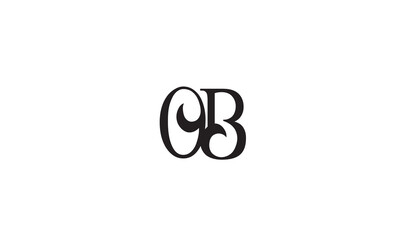 OB, BO, O, B Abstract Letters Logo Monogram	
