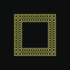 modern ornamental square frame border decorative pattern