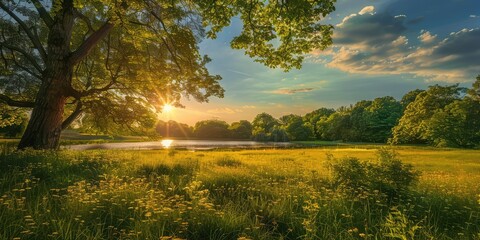 Golden Sunlight Blankets Earth's Renewed Beauty
