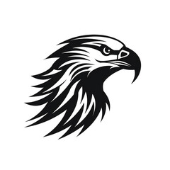 eagle black icon on a white background in minimalism сreated with Generative Ai