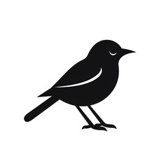 Obraz premium bird black icon on a white background in minimalism сreated with Generative Ai
