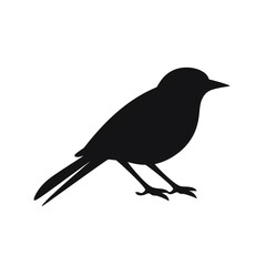 Obraz premium bird black icon on a white background in minimalism сreated with Generative Ai