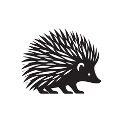 Prickly Pals: Vector Hedgehog Silhouette Set for Charming Wildlife Designs, Nature Illustrations, and Garden-themed Artwork.