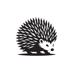 Prickly Pals: Vector Hedgehog Silhouette Set for Charming Wildlife Designs, Nature Illustrations, and Garden-themed Artwork.