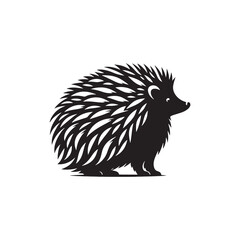 Prickly Pals: Vector Hedgehog Silhouette Set for Charming Wildlife Designs, Nature Illustrations, and Garden-themed Artwork.