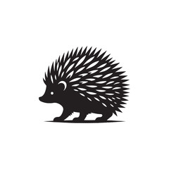 Prickly Pals: Vector Hedgehog Silhouette Set for Charming Wildlife Designs, Nature Illustrations, and Garden-themed Artwork.