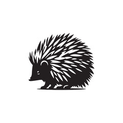 Prickly Pals: Vector Hedgehog Silhouette Set for Charming Wildlife Designs, Nature Illustrations, and Garden-themed Artwork.