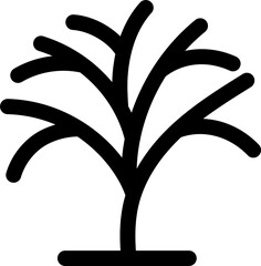 Stylish natural garden tree logo icon template