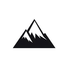 mountain black icon on a white background in minimalism сreated with Generative Ai