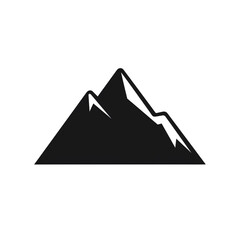 mountain black icon on a white background in minimalism сreated with Generative Ai