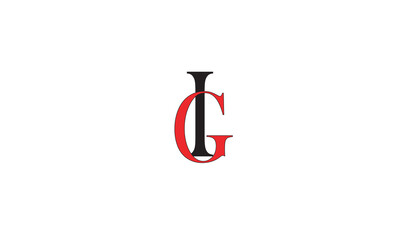  IG, GI, I, G Abstract Letters Logo Monogram