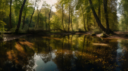 Fototapeta premium 360 panorama of a forest