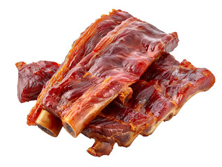 Chinese BBQ Pork isolated. Solid white background PNG