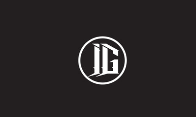  IG, GI, I, G Abstract Letters Logo Monogram