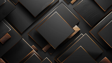 Black and Bronze abstract shape background presentation design. PowerPoint and Business background.
