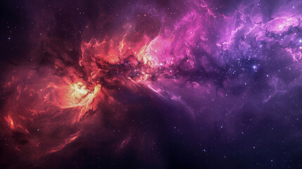 Fototapeta premium A colorful galaxy with a purple and red swirl