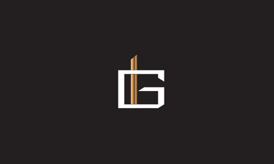  IG, GI, I, G Abstract Letters Logo Monogram