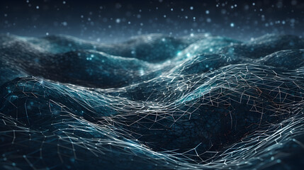 abstract image of waves and nets from the digital world
