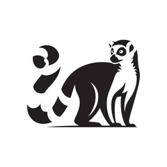 Jungle Jesters: Vector Lemur Silhouette Collection for Playful Wildlife Designs, Tropical Illustrations, and Rainforest-themed Artwork.
