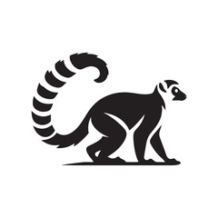 Jungle Jesters: Vector Lemur Silhouette Collection for Playful Wildlife Designs, Tropical Illustrations, and Rainforest-themed Artwork.