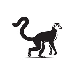 Jungle Jesters: Vector Lemur Silhouette Collection for Playful Wildlife Designs, Tropical Illustrations, and Rainforest-themed Artwork.