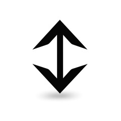 arrow black icon on a white background in minimalism сreated with Generative Ai