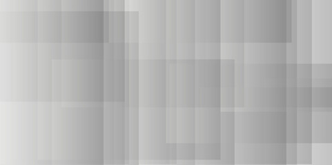 Abstract minimal geometric white and gray light background design. white paper transparent material in triangle technology and square shapes in random geometric pattern