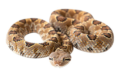 Enigmatic Mojave Rattlesnake On Transparent Background.