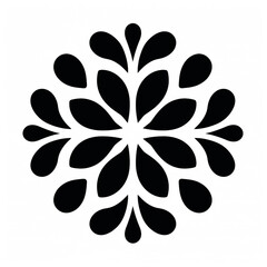 pattern black icon on a white background in minimalism сreated with Generative Ai