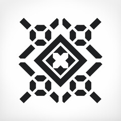 pattern black icon on a white background in minimalism сreated with Generative Ai