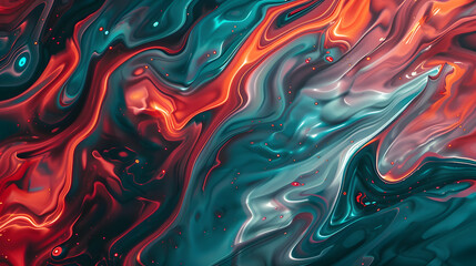 Obraz premium beautiful abstract grunge decorative teal and orange liquid wall texture. rough marble background