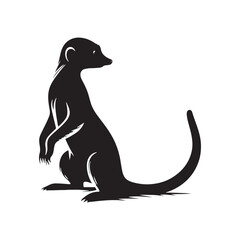 Desert Guardians: Vector Meerkat Silhouette Collection for Wildlife Designs, Safari Illustrations, and Savannah-themed Artwork.