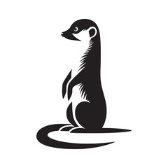 Desert Guardians: Vector Meerkat Silhouette Collection for Wildlife Designs, Safari Illustrations, and Savannah-themed Artwork.