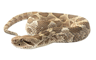 The Stealthy Presence of a Western Diamondback On Transparent Background.