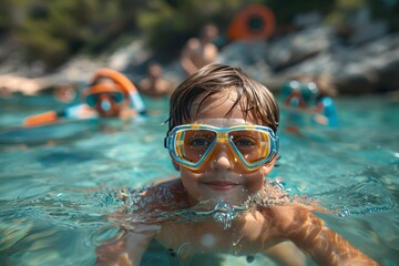 Fototapeta premium Kids snorkel
