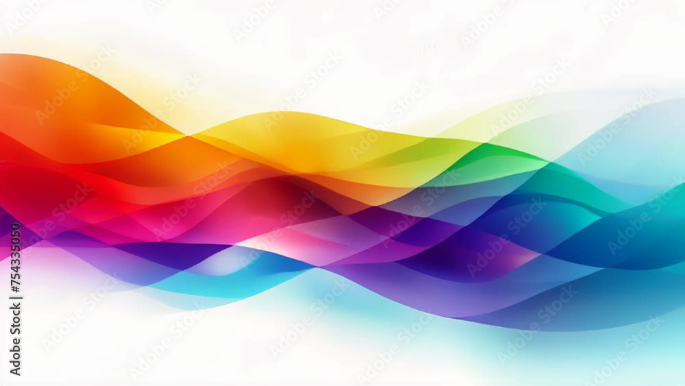 Poster  Colorful abstract waves, perfect for vibrant animation backgrounds!