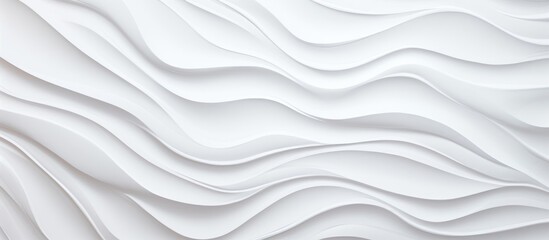 This high-quality close-up shows a white wall with intricate wavy lines creating a unique texture. The lines are seamlessly integrated into the wall, adding depth and visual interest.