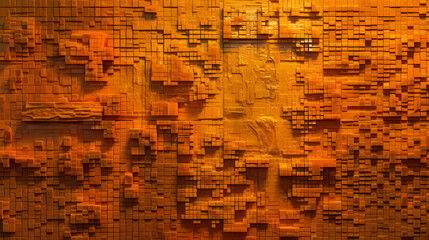 abstract grid of yellow blocks