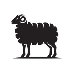 Pastoral Peace: Vector Sheep Silhouette Collection for Farmyard Designs, Livestock Illustrations, and Countryside-themed Artwork.