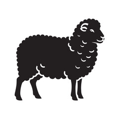 Pastoral Peace: Vector Sheep Silhouette Collection for Farmyard Designs, Livestock Illustrations, and Countryside-themed Artwork.