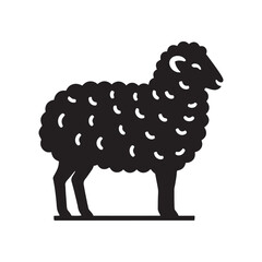Pastoral Peace: Vector Sheep Silhouette Collection for Farmyard Designs, Livestock Illustrations, and Countryside-themed Artwork.