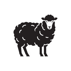 Pastoral Peace: Vector Sheep Silhouette Collection for Farmyard Designs, Livestock Illustrations, and Countryside-themed Artwork.