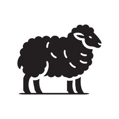 Pastoral Peace: Vector Sheep Silhouette Collection for Farmyard Designs, Livestock Illustrations, and Countryside-themed Artwork.